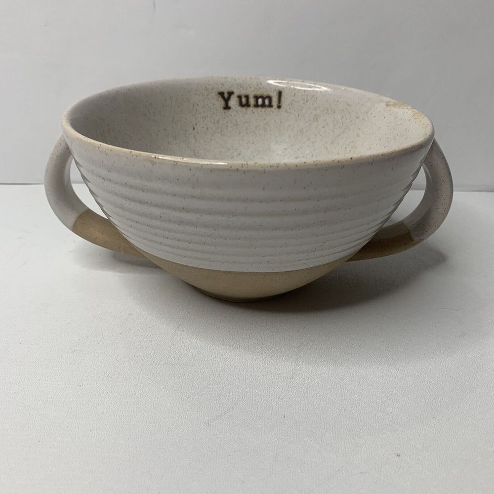 Demdaco Lift The Spirits Two Handle Soup Bowl 6”